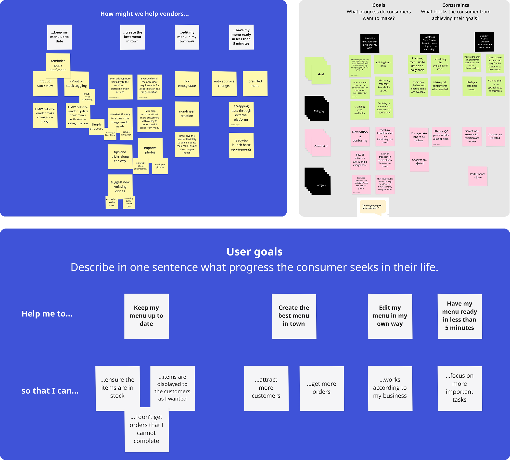 User research findings and journey mapping